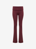 Maroon leggings on a white background

